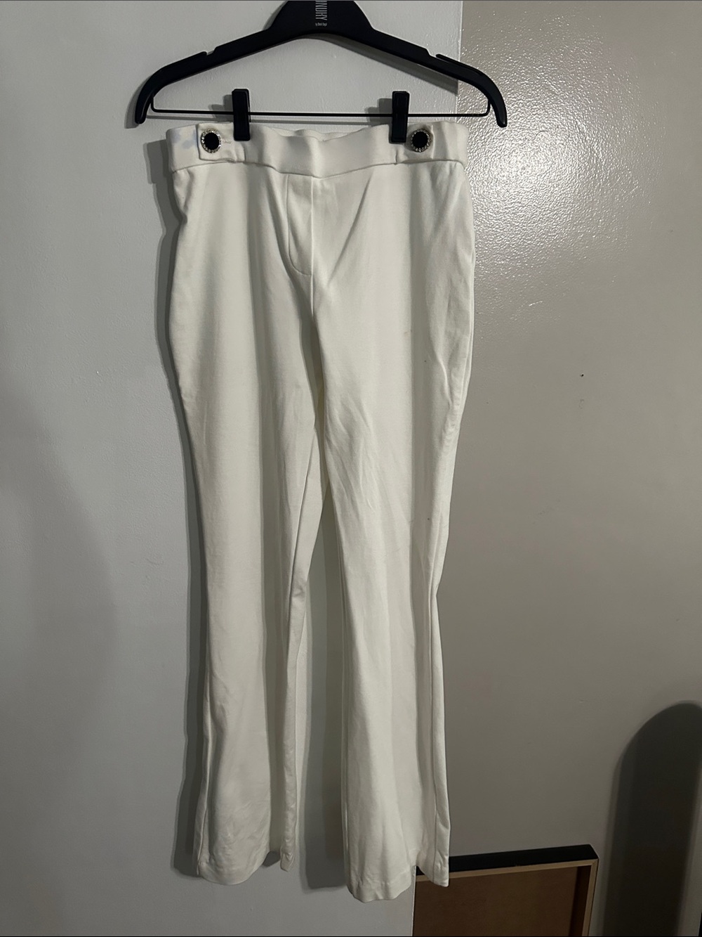 Jules & Leopold Cream High-Waist Wide-Leg Trousers